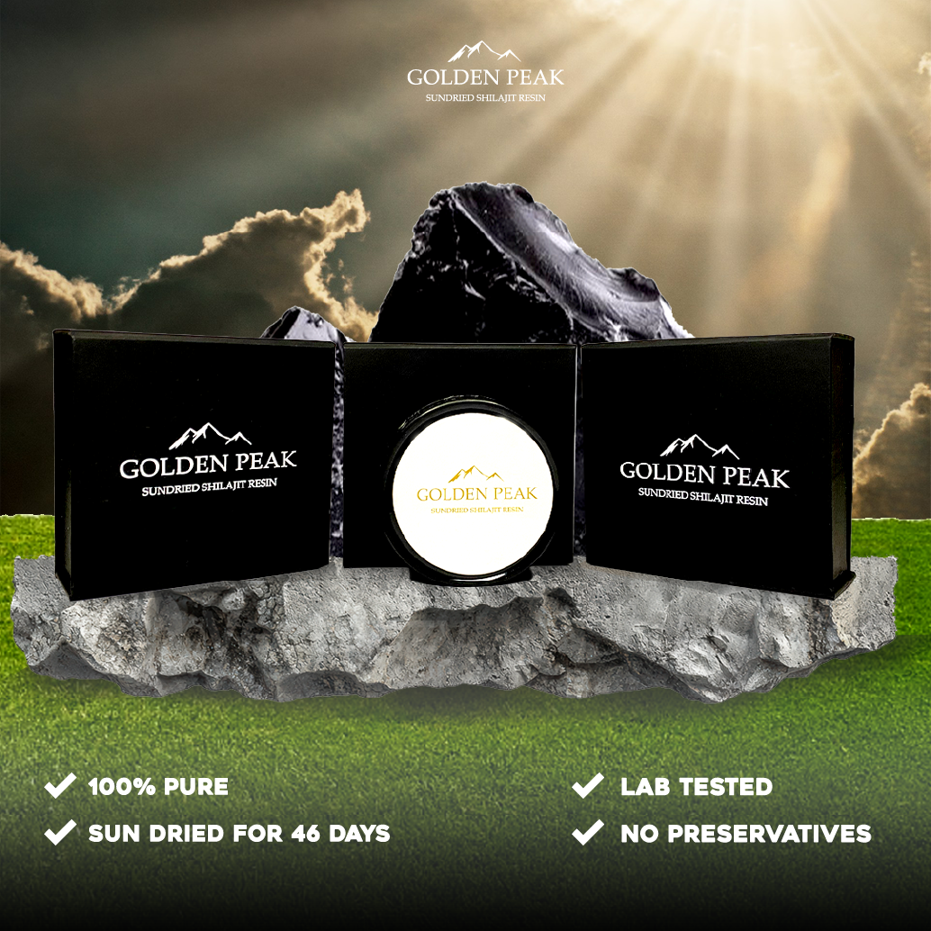 Golden Peak Shilajit - Purest Sundried Shilajit - Lab Tested