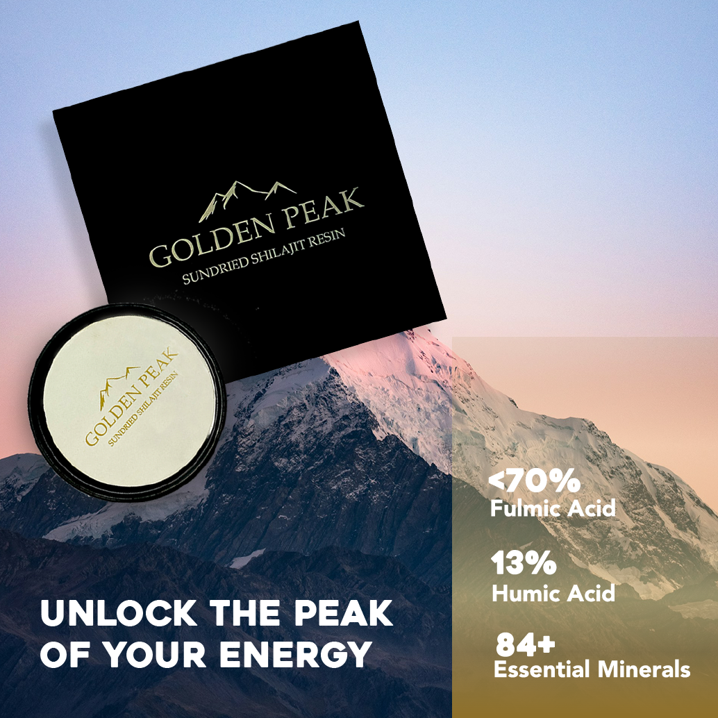 Golden Peak Shilajit - Purest Sundried Shilajit - Lab Tested